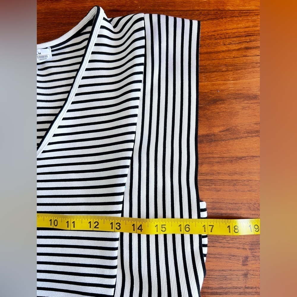 Derek Lam Collective black and white striped dress size 48 - Picture 13 of 16